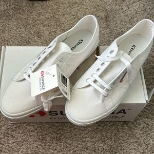 White Superga Sneakers. Never worn, NWT